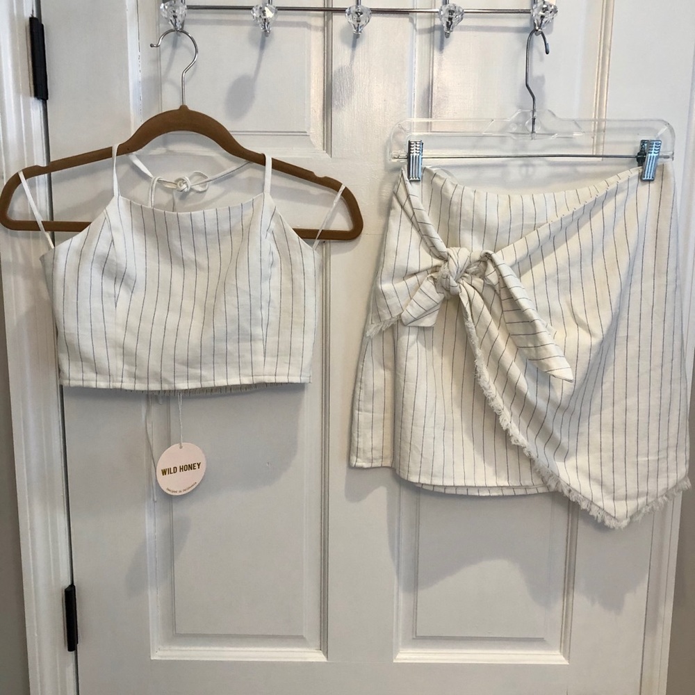 Matching skirt and halter top set